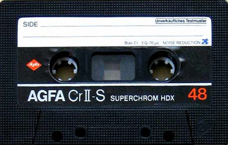 Compact Cassette AGFA Superchrom HDX 48 "Cr II-S" Type II Chrome 1982 Europe
