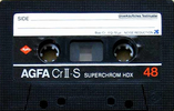 Compact Cassette AGFA Superchrom HDX 48 "Cr II-S" Type II Chrome 1982 Europe