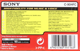 Compact Cassette Sony HF 90 "C-90HFC" Type I Normal 2002 Europe