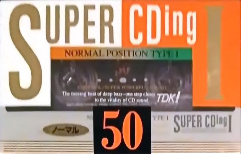 Compact Cassette TDK Super CDing 1 50 "SCD1-50A" Type I Normal 1993 Japan