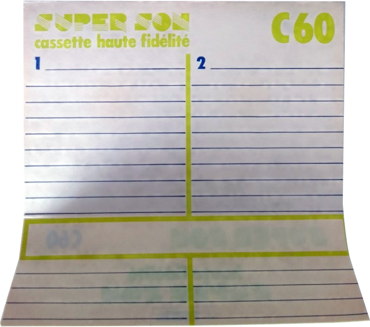 Compact Cassette Super Son 60 Type I Normal France