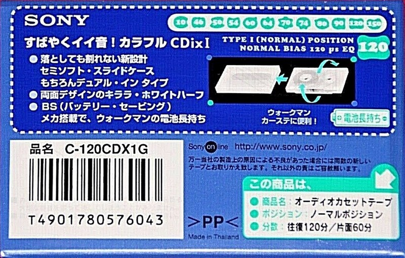 Compact Cassette: Sony  - CDix I 120