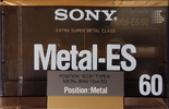 Compact Cassette Sony Metal-ES 60 Type IV Metal 1988 Europe