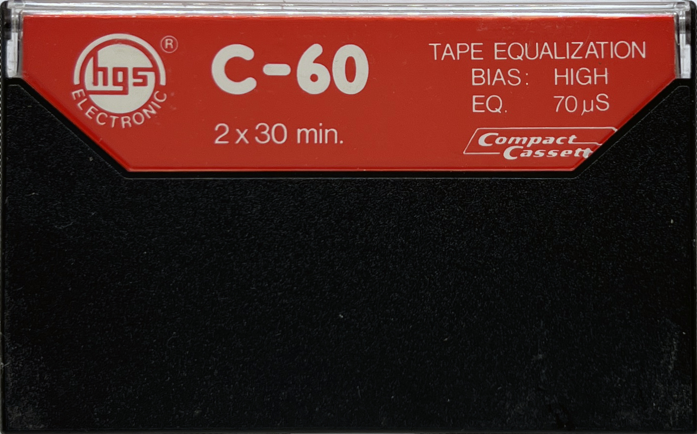 Compact Cassette HGS Electronic 90 Type II Chrome 1977 Europe