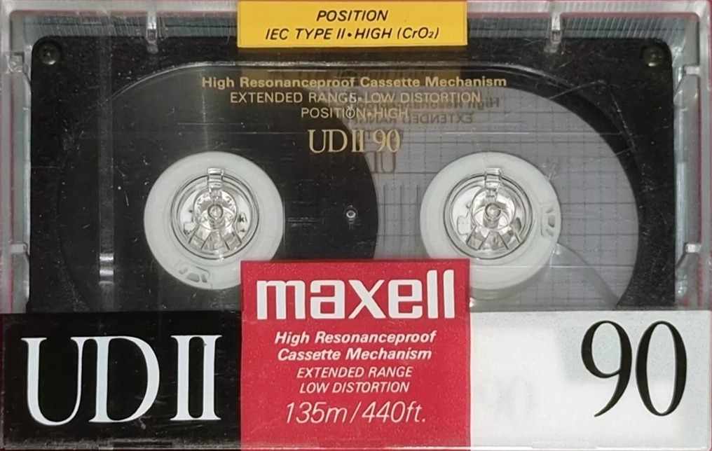 Compact Cassette Maxell UDII / UD2 90 Type II Chrome 1988 Europe