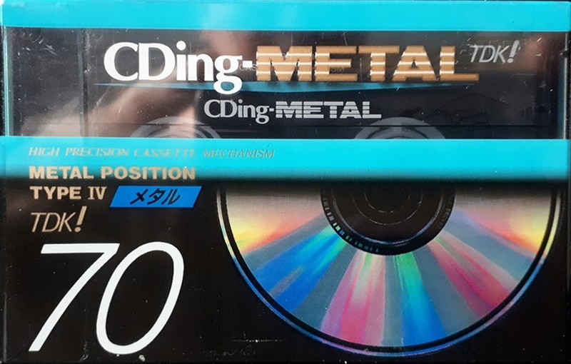 Compact Cassette TDK CDing Metal 70 "CDM-70A" Type IV Metal 1993 Japan