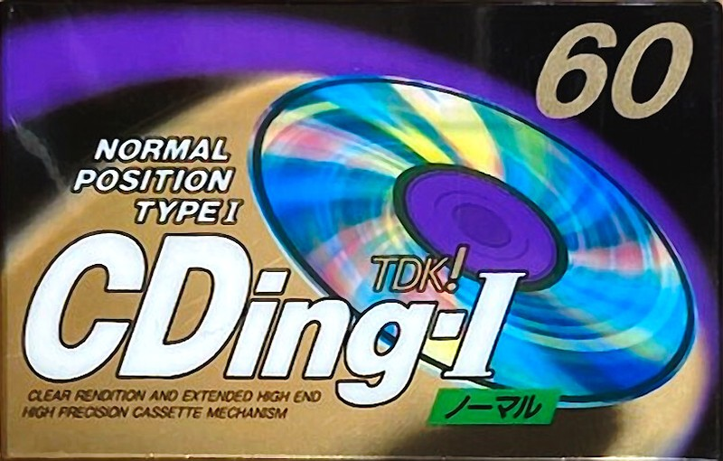Compact Cassette TDK CDing 1 60 "CD1-60F" Type I Normal 1994 Japan