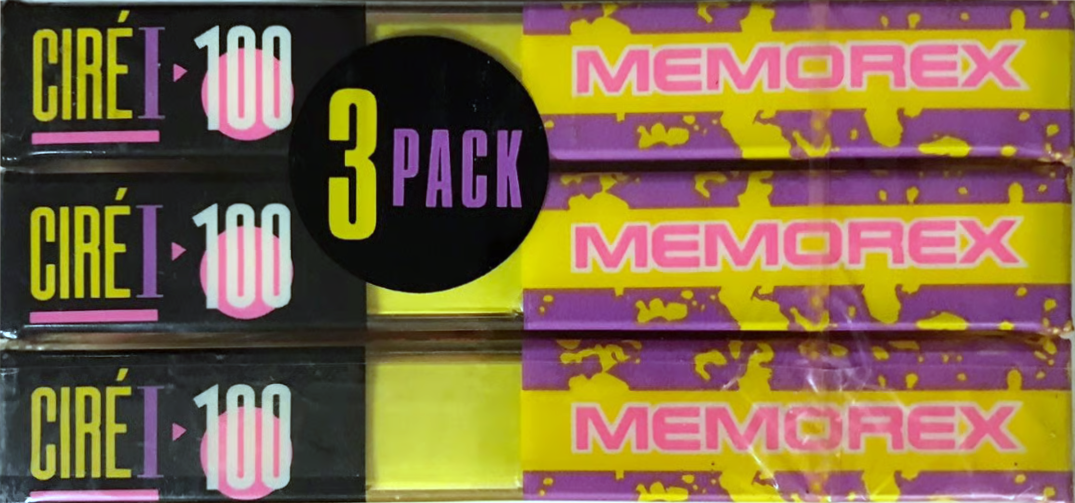 3 pack Memorex Cire 100 Type I Normal 1991 North America