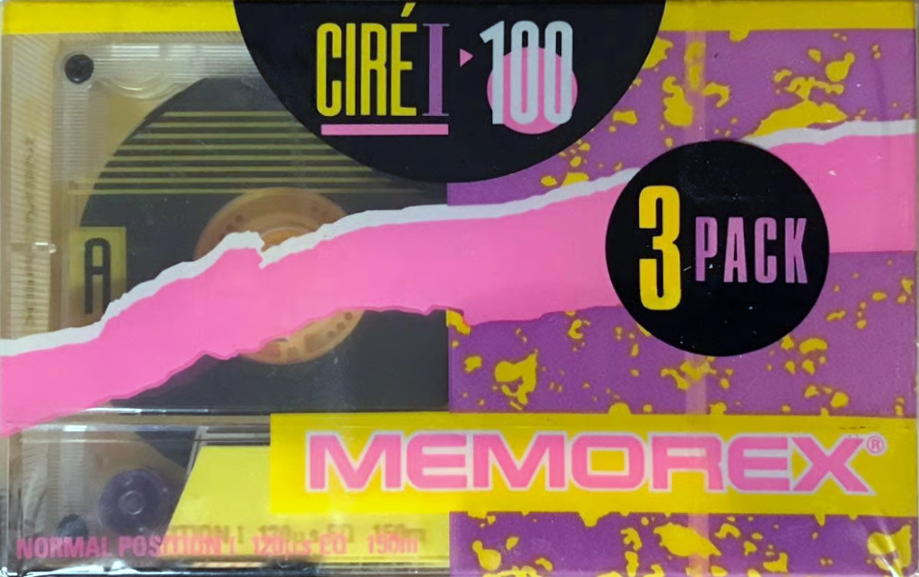 3 pack Memorex Cire 100 Type I Normal 1991 North America