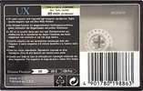 Compact Cassette Sony UX 60 "C-60UXA" Type II Chrome 1995 Europe
