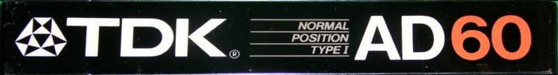Compact Cassette TDK AD 60 Type I Normal 1985 North America