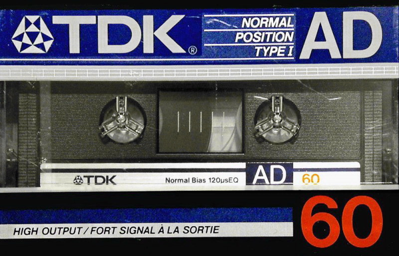 Compact Cassette TDK AD 60 Type I Normal 1985 North America