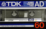 Compact Cassette TDK AD 60 Type I Normal 1985 North America
