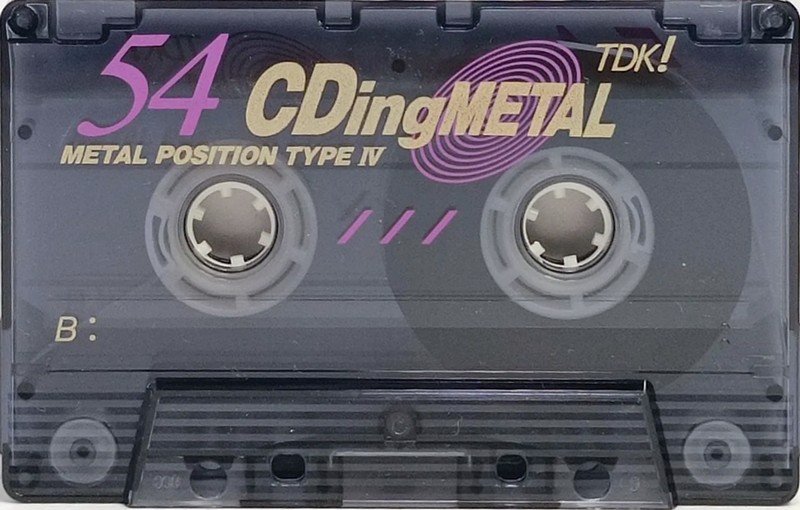 Compact Cassette TDK CDing Metal 54 "CDM-54G" Type IV Metal 1996 Japan