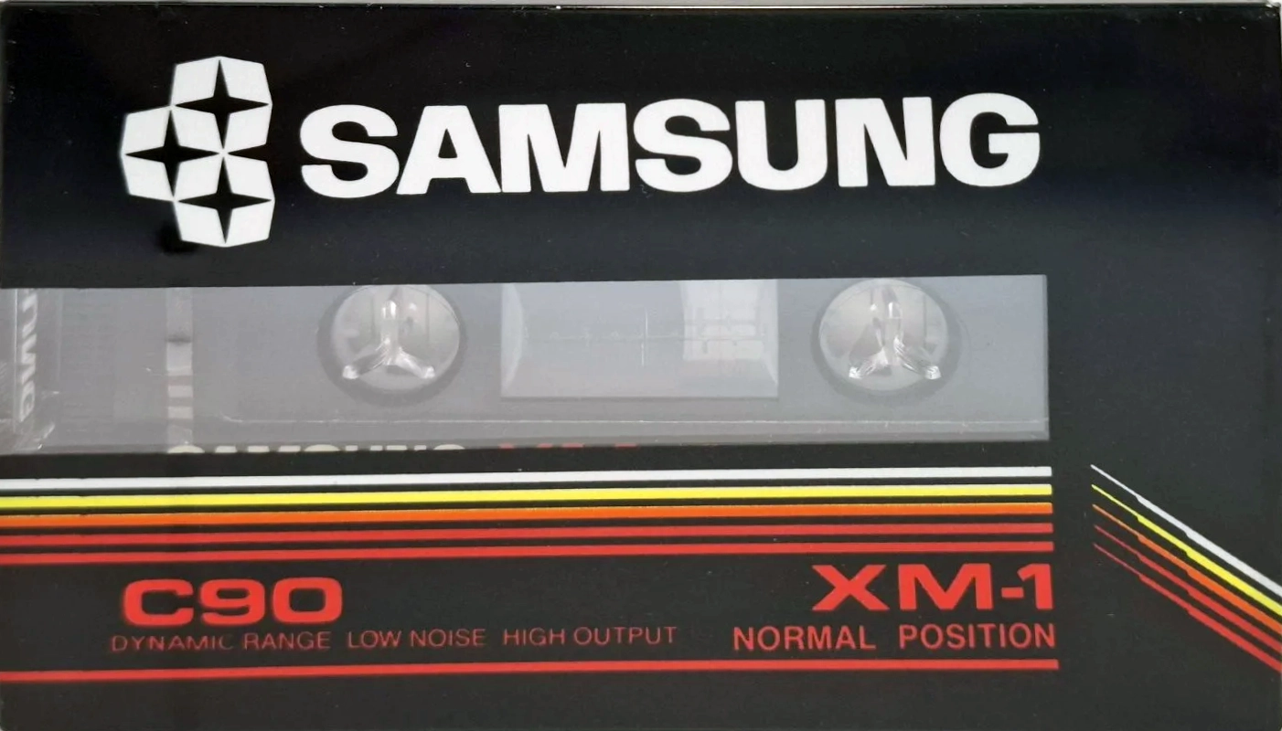 Compact Cassette Samsung XM-1 90 "white" Type I Normal 1985 Europe