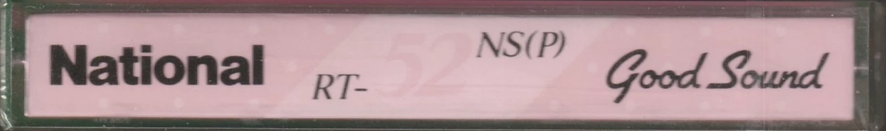 Compact Cassette National NS 52 "RT-52NS (P)" Type I Normal 1985 Japan