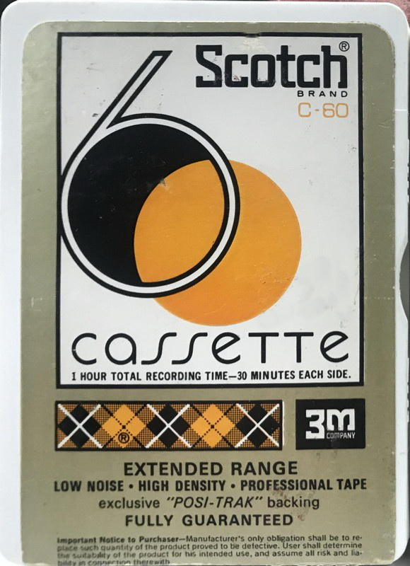 Compact Cassette Scotch 60 Type I Normal 1972 USA