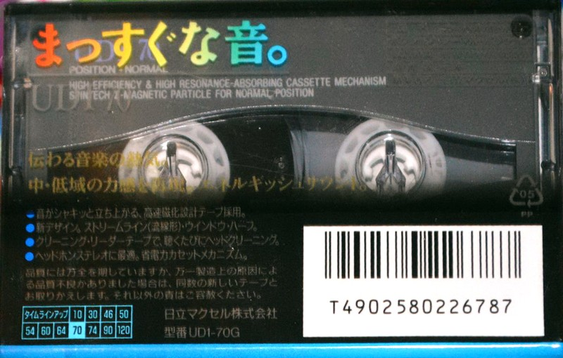 Compact Cassette Maxell UDI / UD1 70 "UD1-70G" Type I Normal 1994 Japan