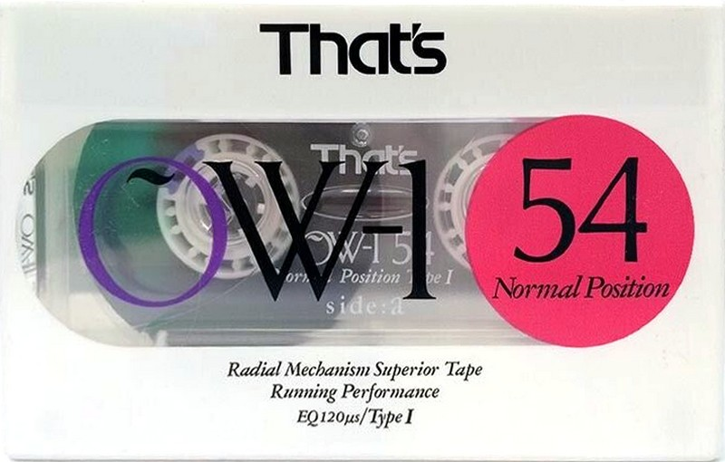 Compact Cassette Thats OW-1 54 Type I Normal 1991 Japan