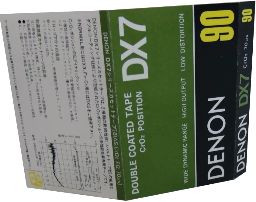 Compact Cassette Denon DX7 90 Type II Chrome 1978 Japan