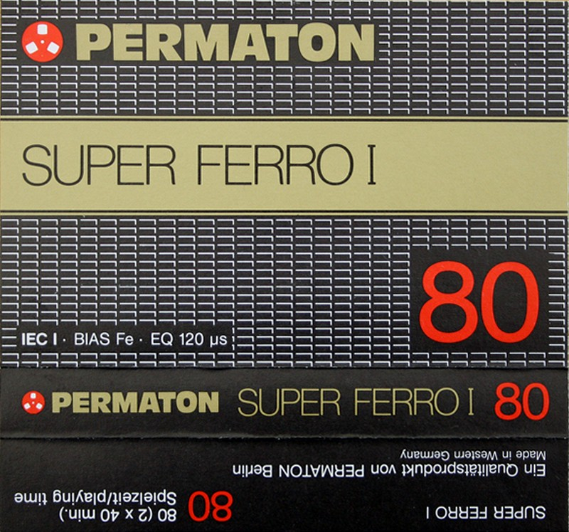 Compact Cassette Permaton Super Ferro I 80 Type I Normal 1980 Germany