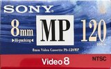 Video8, Hi8, Digital8 Sony MP 120 "P6-120MP" Type I Normal 1995 North America