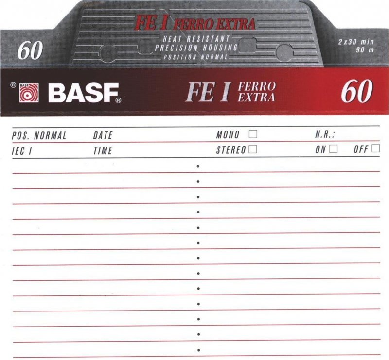 Compact Cassette: BASF  - FE I 60