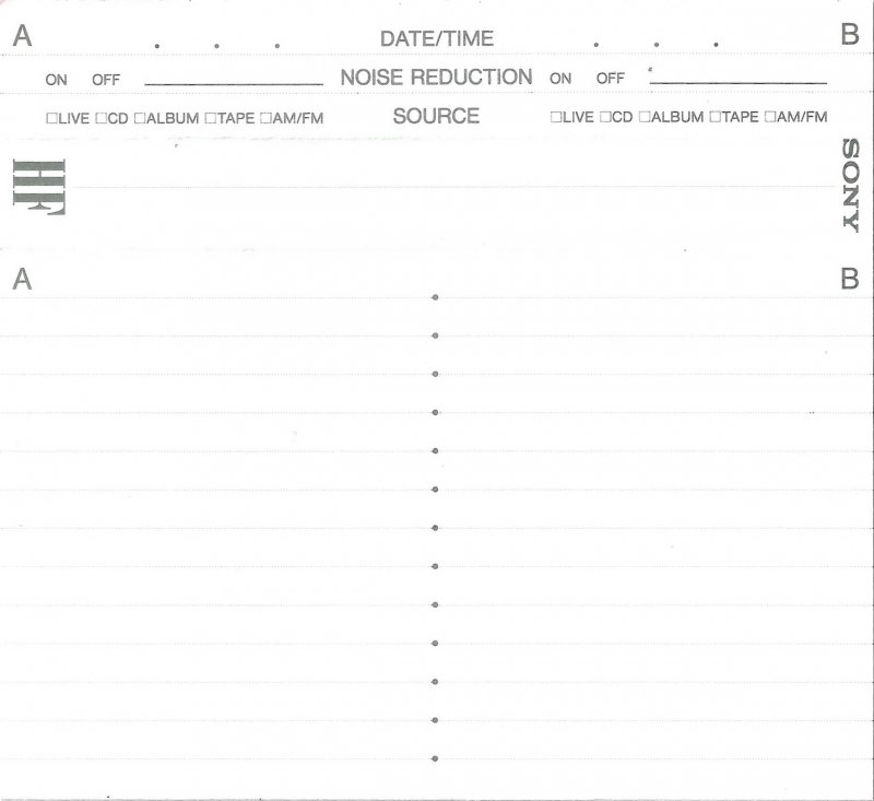 Compact Cassette Sony HF 46 Type I Normal 1992 Europe