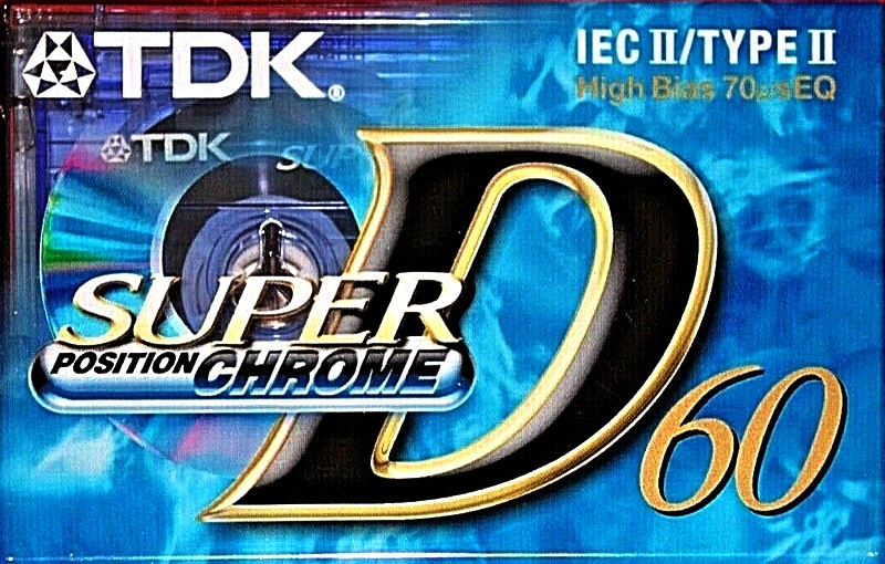 Compact Cassette TDK Super D 60 "SD-60EB" Type II Chrome 1997 Worldwide