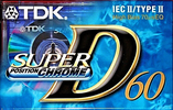 Compact Cassette TDK Super D 60 "SD-60EB" Type II Chrome 1997 Worldwide