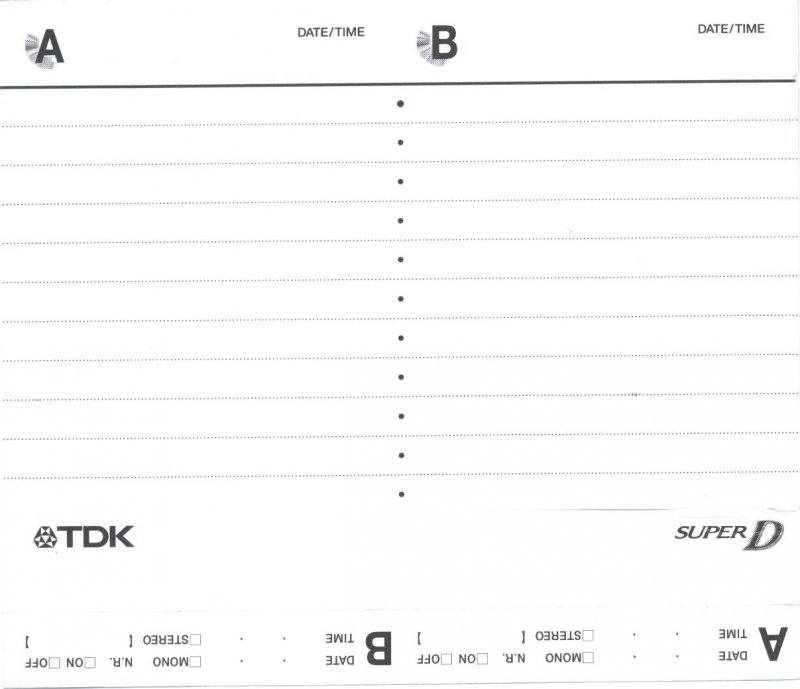 Compact Cassette: TDK  - Super D 60