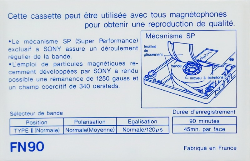 Compact Cassette: Sony  - FN 90