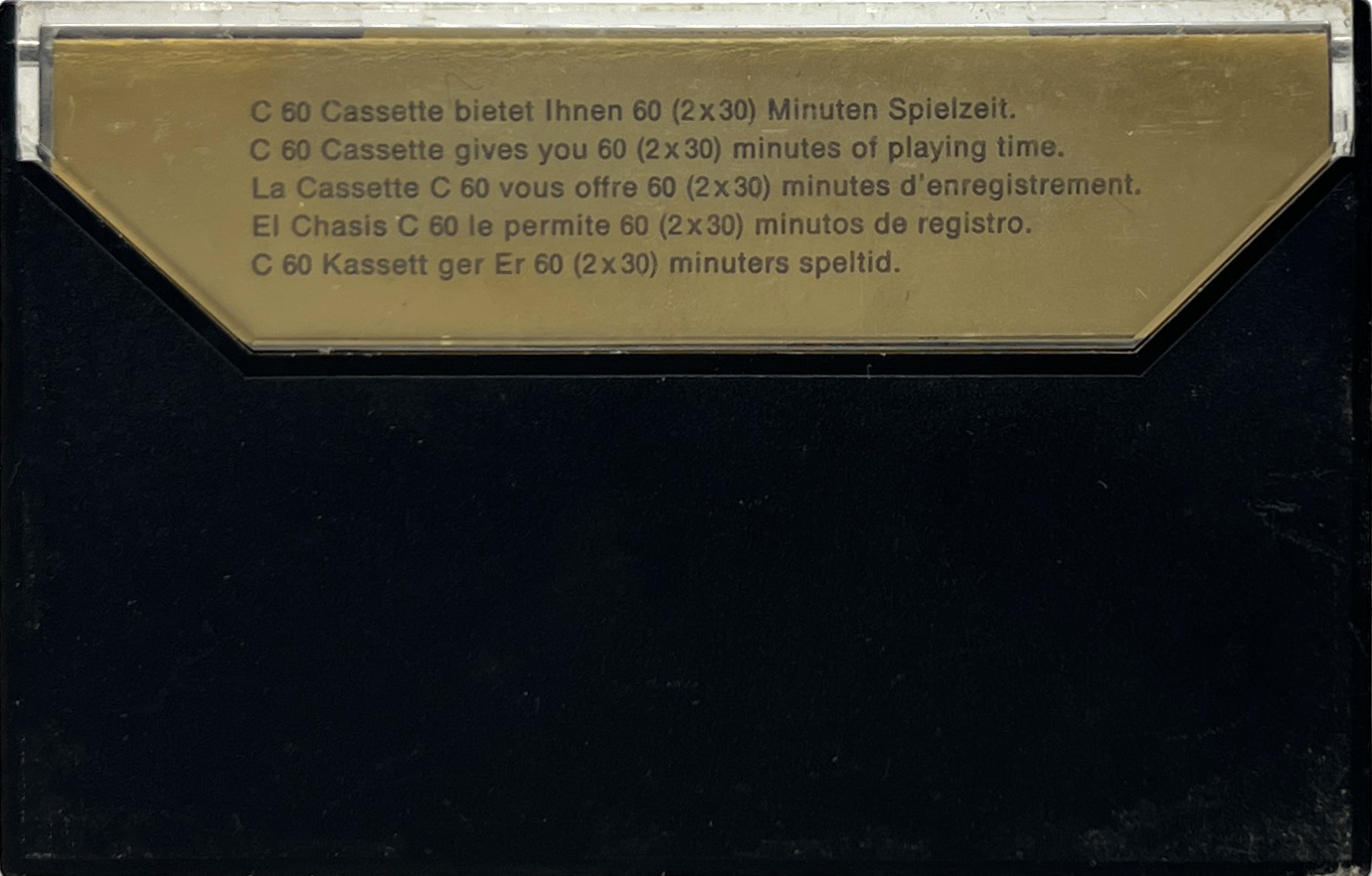 Compact Cassette Audio Sound 60 Type II Chrome 1980 Europe
