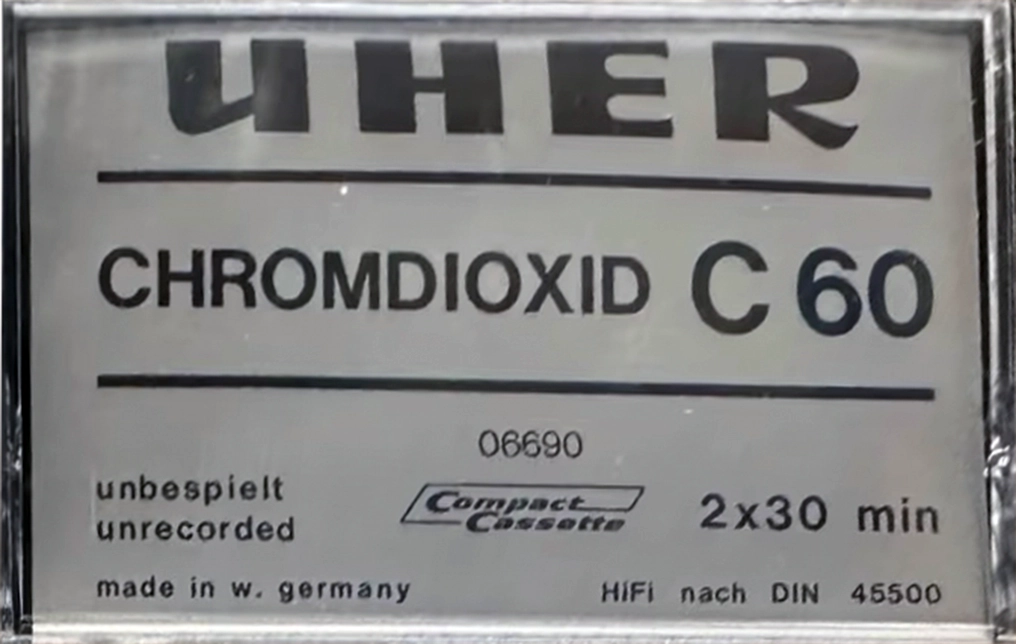 Compact Cassette Uher 60 Type II Chrome 1980 Germany
