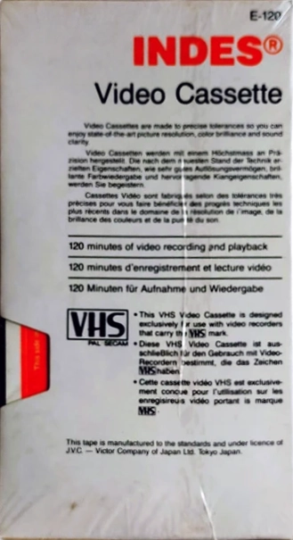 VHS, Video Home System Indes 120 Type I Normal Germany