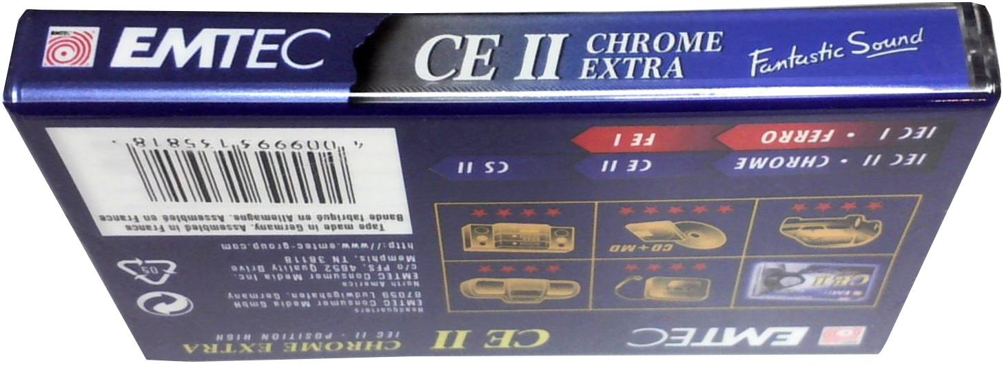 Compact Cassette Emtec CE II Chrome Extra 100 Type II Chrome 2004 Europe