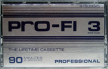 Compact Cassette PRO-FI 90 "PRO-FI 3 87800025" Type I Normal USA