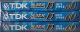 3 pack TDK Super D 60 Type II Chrome 1997 Worldwide