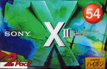 2 pack Sony XII 54 "2C-54X2B" Type II Chrome 1994 Japan