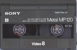 Video8, Hi8, Digital8 Sony MP 120 "Video8 P6-120MPB" Type IV Metal 1991 Japan