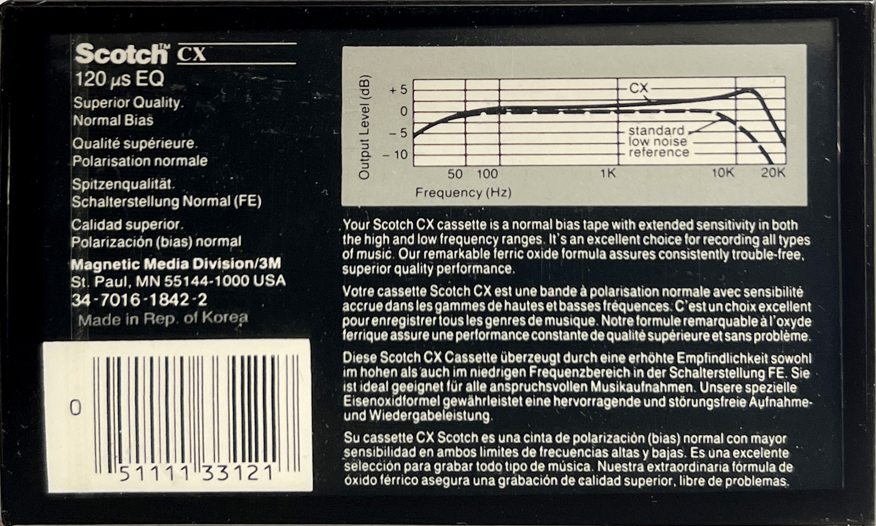 Compact Cassette: Nippon Columbia / Denon Scotch - CX 60