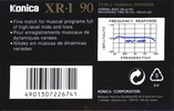 Compact Cassette Konica XR 90 "XR-I" Type I Normal 1990 Europe
