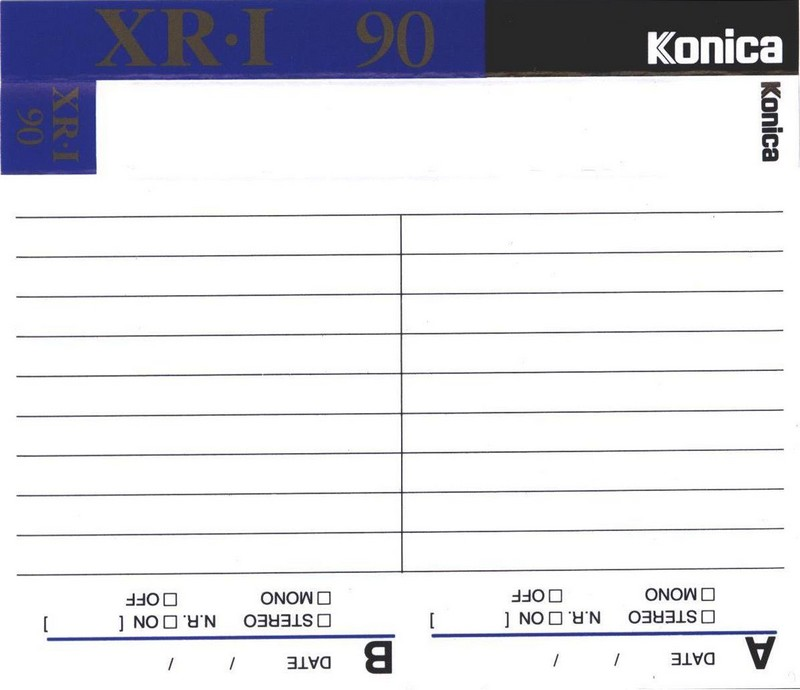 Compact Cassette:  Konica - XR-I 90