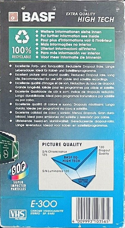 VHS, Video Home System: BASF  - Extra Quality 300