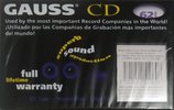 Compact Cassette Gauss CD 62 Type I Normal 1997 Latin America