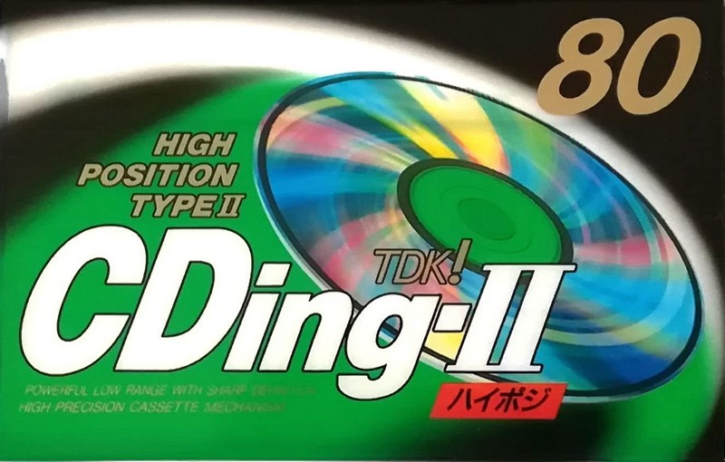 Compact Cassette TDK CDing 2 80 "CD2-80F" Type II Chrome 1994 Japan