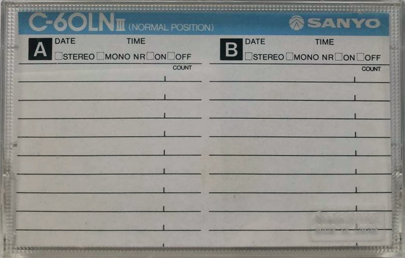 Compact Cassette Sanyo LNIII 60 Type I Normal 1983 Japan