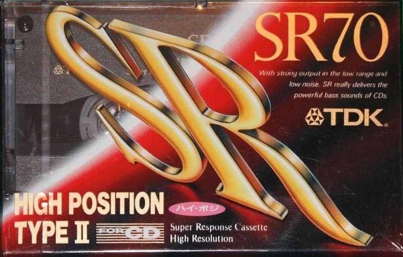 Compact Cassette TDK SR 70 "SR-70R" Type II Chrome 1992 Japan