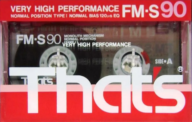 Compact Cassette Thats FM-S 90 Type I Normal 1987 Japan