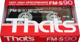 Compact Cassette Thats FM-S 90 Type I Normal 1987 Japan